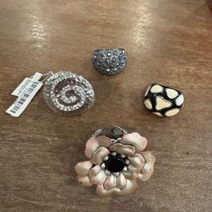 Set of Four Stylish Rings